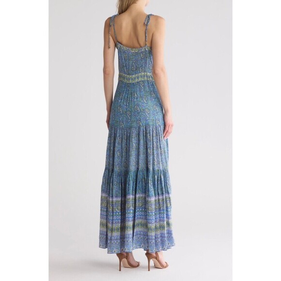 Veronica Beard Windansea Paisley Maxi Dress Blue Electric Multi Size XS NWT - Picture 2 of 12